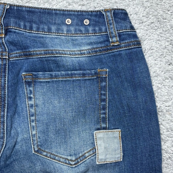 Cabi Jeans Womens 2 Slim Boyfriend Patchwork Denim Casual Stretch BOHO Hippie - Picture 4 of 5
